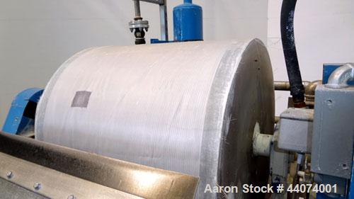 Used Alar Auto-Vac Filter System Consisting Of: (1) Alar rotary vacuum filter, model 220. 24” Diameter x 24” face 304 stainless steel drum, approximate 12.6 square feet filter area. Drum diven by a 1...