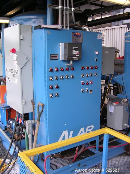 USED: Alar rotary vacuum filter, model 6120. 6' diameter x 12' long, 226 square feet. OAD: 9'9" x 19'3" x 11' high. Mobile unit. Unit is wire ESA approved for 600 volts. Trailer unit comes with auger...