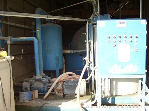 Used Alar Water Reclamation System, Model 640.6' drum diameter, 4' long drum, 75.4 square foot nominal filtering area, 33 hp. Auto-Vac Filter is a self-contained dewatering system that filters indust...