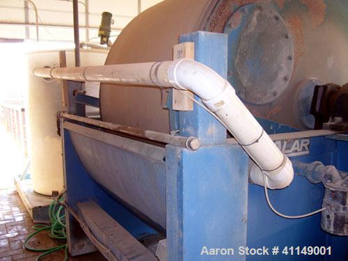 Used Alar Water Reclamation System, Model 640.6' drum diameter, 4' long drum, 75.4 square foot nominal filtering area, 33 hp. Auto-Vac Filter is a self-contained dewatering system that filters indust...