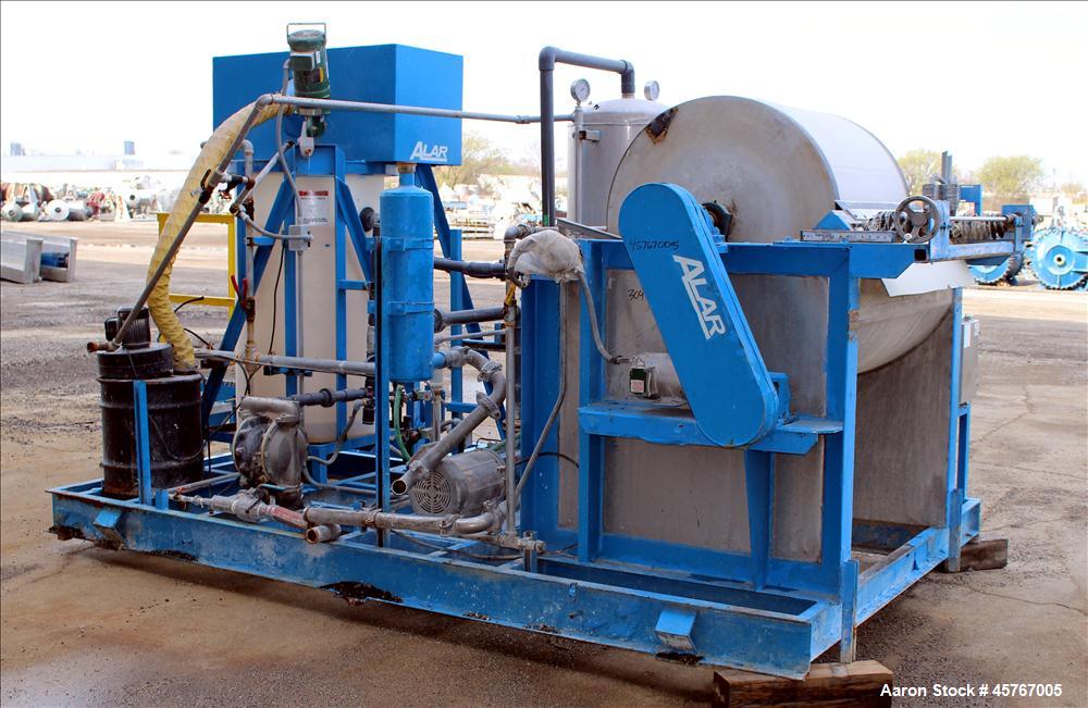 Used Alar (Auto-Vac) Rotary Vacuum Drum Precoat Filter, Model AV330