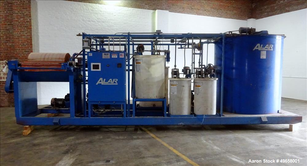 Used- Alar Flex-O-Star Automatic Chemical and Mechanical Rotary Vacuum Filter Sy