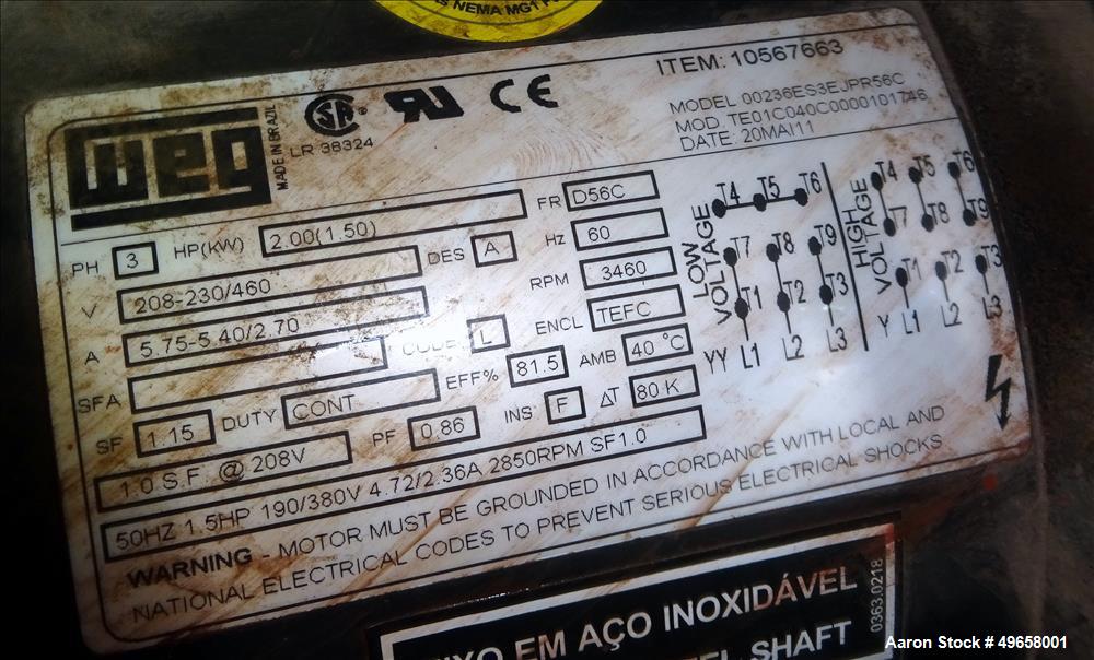 Used Alar Flex-O-Star Automatic Chemical and Mechanical Rotary Vacuum Filter Sy