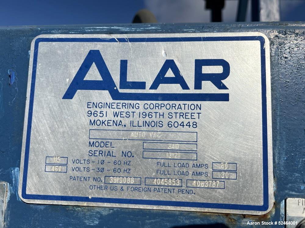 Used- Alar Auto-Vac Rotary Vacuum Filter System, Model 340. 36" Diameter x 48"