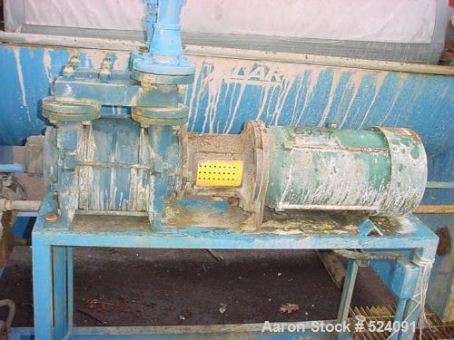 USED: Alar Engineering Corp rotary drum pre-coat, auto-vac, vacuumfilter. With 3' diameter x 6' face drum rated at 56.5 square feet offiltration surface. Stainless steel drum with advancing knivedisc...