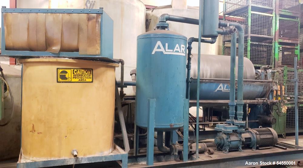 Used Alar Engineering Corporation Auto-Vac, Model 360. Mid-sized, skid-mounted rotary vacuum drum precoat filter designed for industrial wastewater treatment and sludge dewatering applications. The s...
