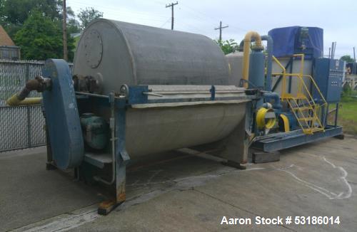 Used Alar Auto-Vac Model 660 Rotary Vacuum Drum Filter – Stainless, Self-Cleaning, 113 Sq. Ft.
Used Alar Auto-Vac Model 660 Rotary Vacuum Drum Filter – Stainless, Self-Cleaning, 113 Sq. Ft.