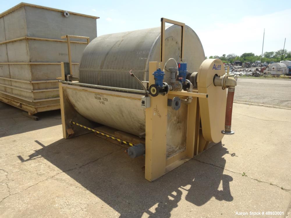 Used ALAR Rotary Vacuum Filter  Liquid / Solid Separation Unit.