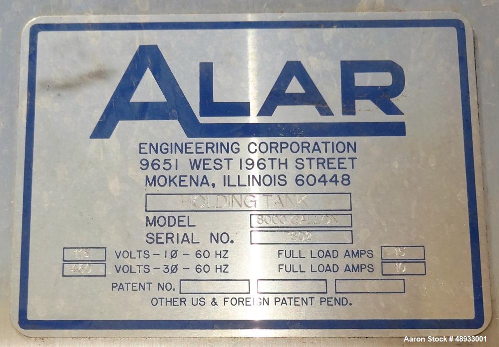 Used ALAR Rotary Vacuum Filter  Liquid / Solid Separation Unit.