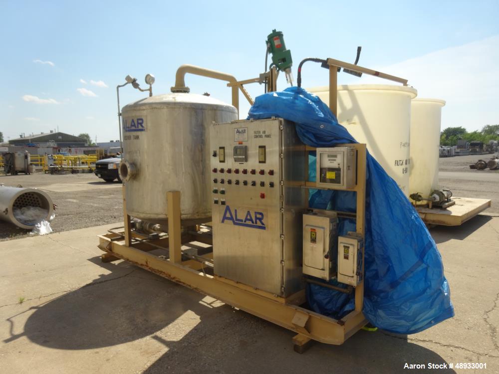 Used ALAR Rotary Vacuum Filter  Liquid / Solid Separation Unit.