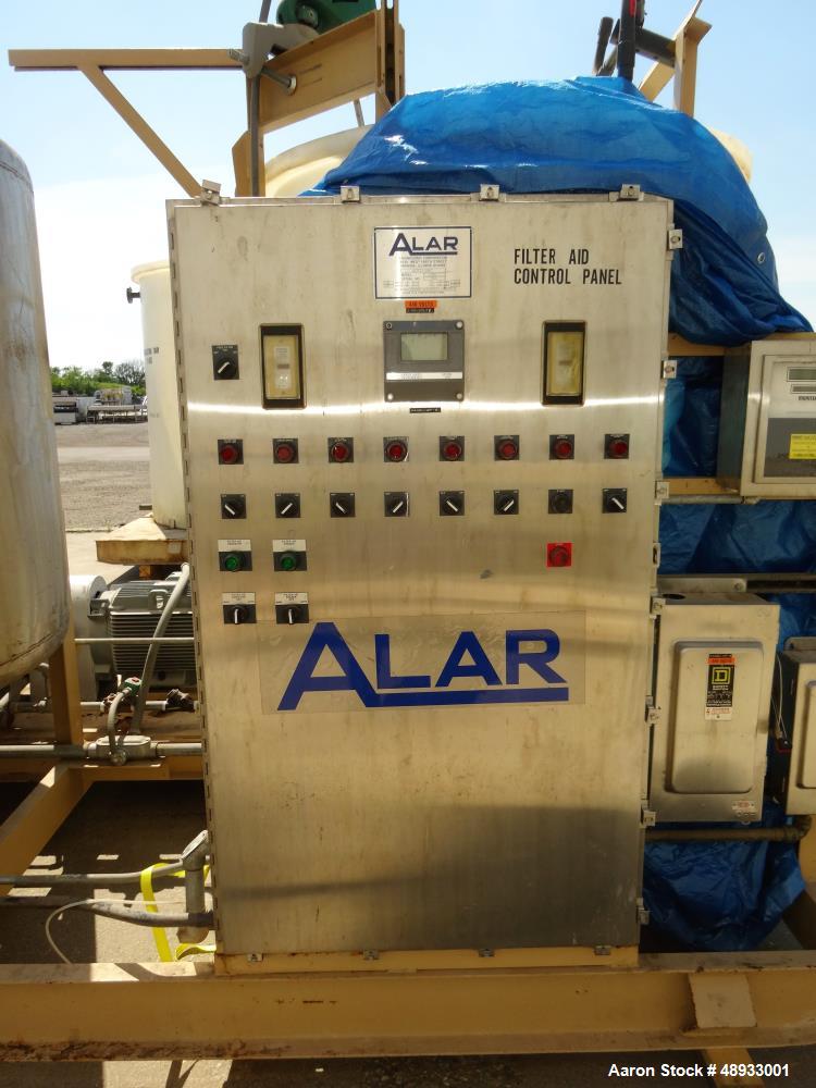 Used ALAR Rotary Vacuum Filter  Liquid / Solid Separation Unit.