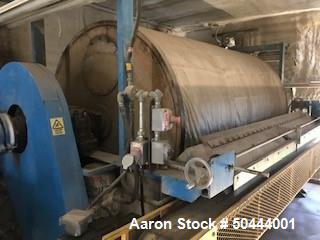 Used Alar 6' x 9' Rotary Vacuum Filter – SS Tank & Drum, Nash 25 HP Vacuum Pump
