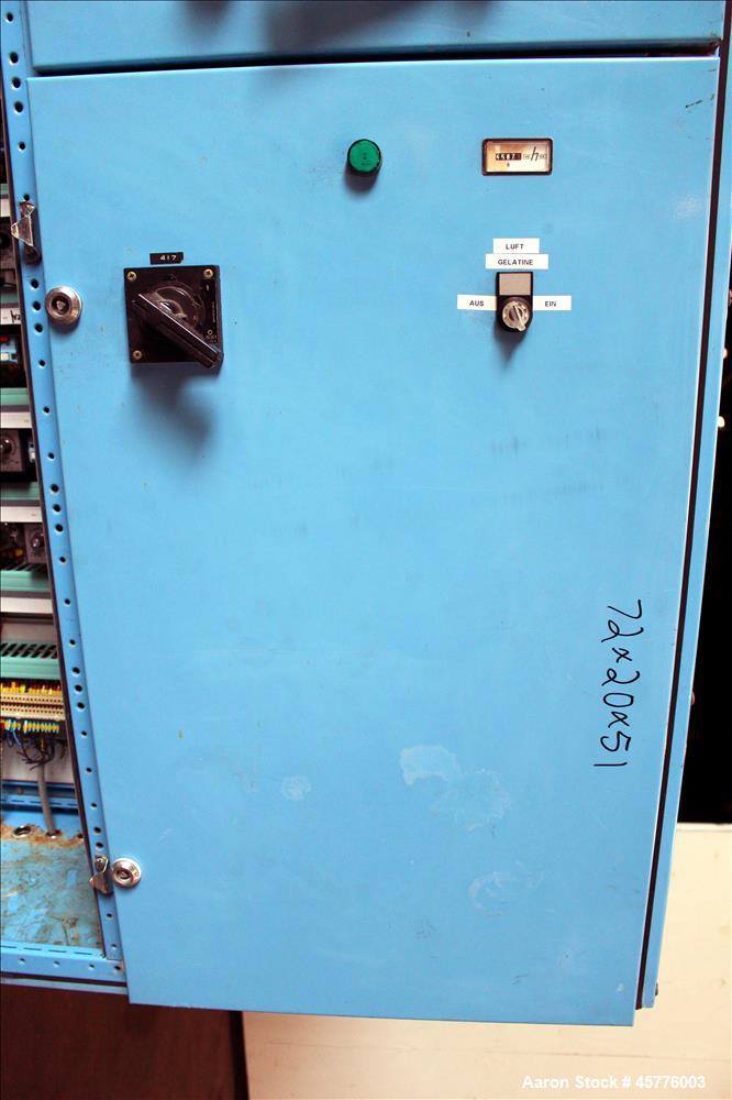 Used Alfa Laval Rotary Vacuum Filter, Type Lundinfilter TF-8M2. 81.76 Square feet (8m2) filtration area. 304 Stainless steel drum, approximately 70" diameter x 58" face. Driven by .95/1.8kW, 380 volt...