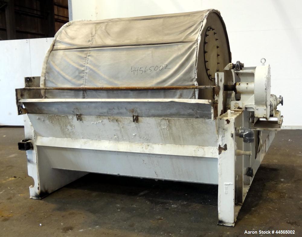 Used Ametek Filtration Engineers Rotary Vacuum Drum Filter, Model 6X6