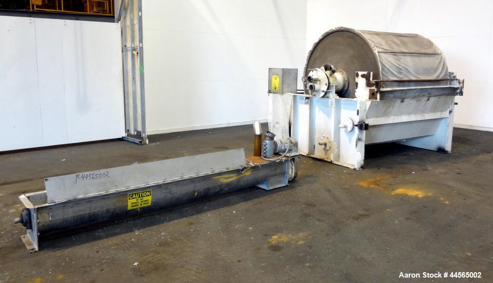 Used Ametek Filtration Engineers Rotary Vacuum Drum Filter, Model 6X6