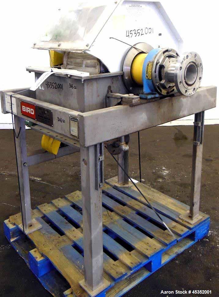 Used Stainless Steel Bird Young YUF Rotary Vacuum Filter