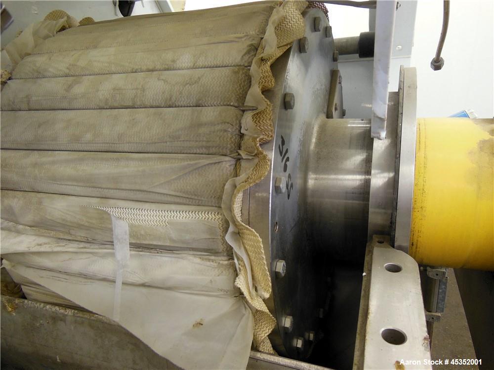 Used Stainless Steel Bird Young YUF Rotary Vacuum Filter