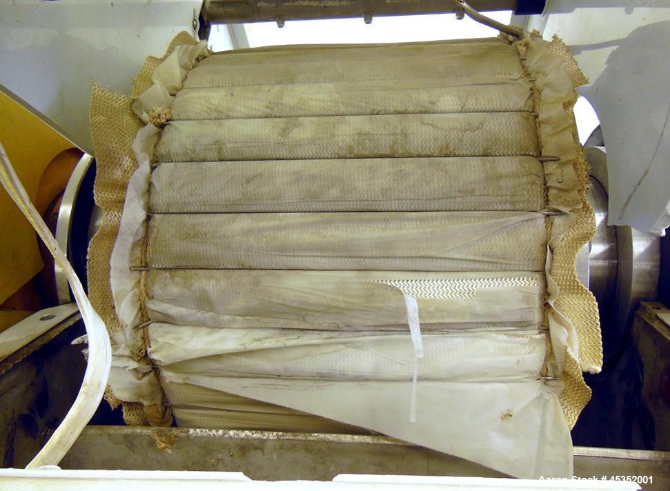 Used Stainless Steel Bird Young YUF Rotary Vacuum Filter