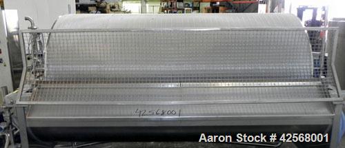 Used Della Toffola Rotary Vacuum Filter, 107 Square Feet (10 square meter) Filter Area, Model EC 10. 304 Stainless Steel. 46.8” Diameter x 93.6” straight side (1200 mm x 2500 mm straight side) filter...