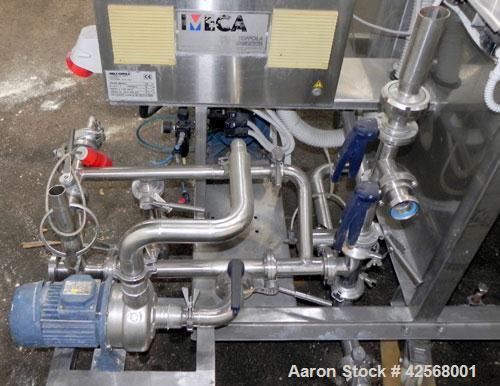 Used Della Toffola Rotary Vacuum Filter, 107 Square Feet (10 square meter) Filter Area, Model EC 10. 304 Stainless Steel. 46.8” Diameter x 93.6” straight side (1200 mm x 2500 mm straight side) filter...