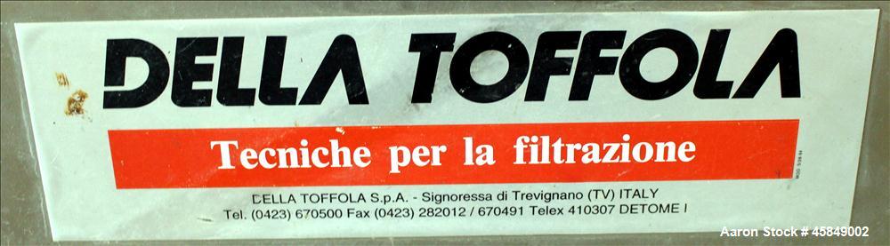 Used Della Toffola horizontal rotary vacuum filter