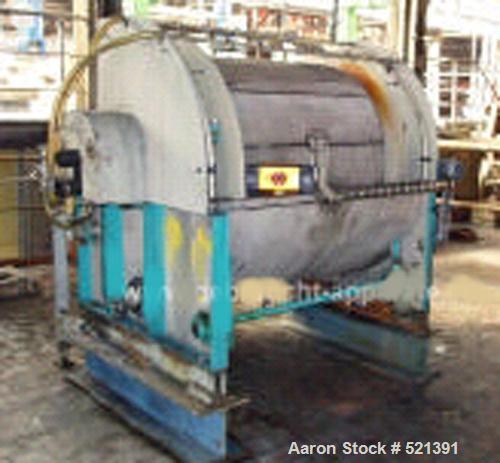 USED: Dorr Oliver rotary vacuum filter, 4 sq meter. Material ofconstruction is 316Ti (1.4571) stainless steel. 3'9" diameter x 3'7"straight side (1200mm x 1450mm) drum. Knife discharge. Driven by aLo...