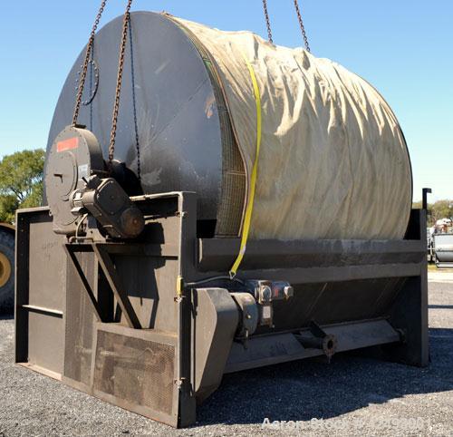 Used Eimco Sanitary Eimcobelt Rotary Vacuum Filter, 376 Square Feet Filter Area, Carbon Steel. Drum 144’’ diameter x 120’’ face, variable submergence. Drum driven by a 3 hp, 3/60/230/460 volt, 1755 r...