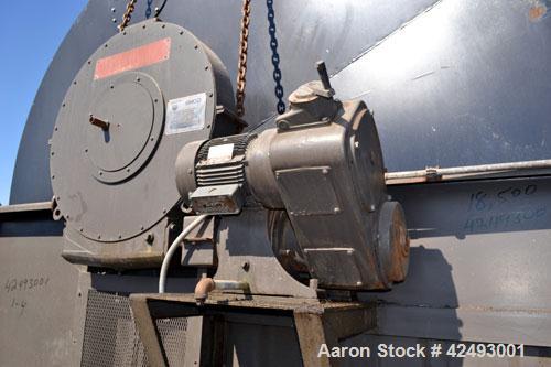 Used Eimco Sanitary Eimcobelt Rotary Vacuum Filter, 376 Square Feet Filter Area, Carbon Steel. Drum 144’’ diameter x 120’’ face, variable submergence. Drum driven by a 3 hp, 3/60/230/460 volt, 1755 r...