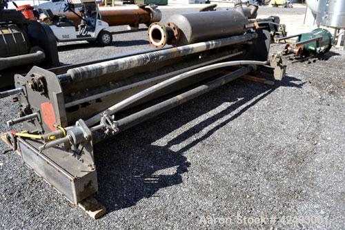 Used Eimco Sanitary Eimcobelt Rotary Vacuum Filter, 376 Square Feet Filter Area, Carbon Steel. Drum 144’’ diameter x 120’’ face, variable submergence. Drum driven by a 3 hp, 3/60/230/460 volt, 1755 r...