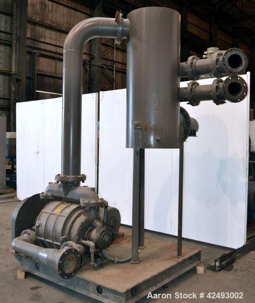 Used Eimco Sanitary Eimcobelt Rotary Vacuum Filter, 376 Square Feet Filter Area, Carbon Steel. Drum 144’’ diameter x 120’’ face, variable submergence. Drum driven by a 3 hp, 3/60/230/460 volt, 1755 r...