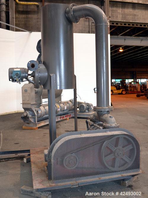 Used Eimco Sanitary Eimcobelt Rotary Vacuum Filter, 376 Square Feet Filter Area, Carbon Steel. Drum 144’’ diameter x 120’’ face, variable submergence. Drum driven by a 3 hp, 3/60/230/460 volt, 1755 r...