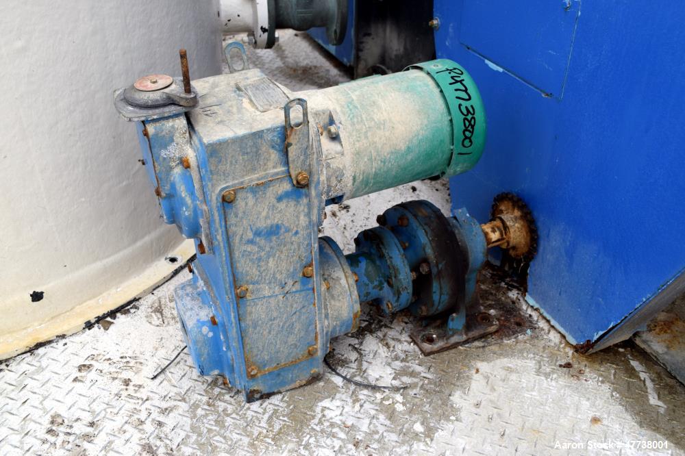 Used Eimco Pre-Coat Rotary Vacuum Filter, Approximate 150 Square Feet Filter Area, Carbon Steel. Drum 6 diameter x approximate 8 face driven by a 3/4hp, 3/60/208-230/460 volt, 1725 rpm Speed-Trol var...