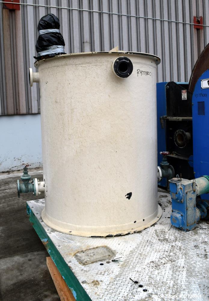 Used Eimco Pre-Coat Rotary Vacuum Filter, Approximate 150 Square Feet Filter Area, Carbon Steel. Drum 6 diameter x approximate 8 face driven by a 3/4hp, 3/60/208-230/460 volt, 1725 rpm Speed-Trol var...