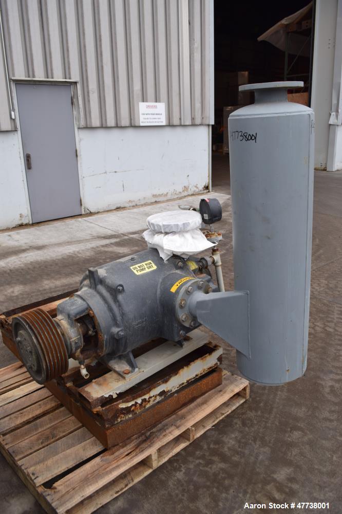 Used Eimco Pre-Coat Rotary Vacuum Filter, Approximate 150 Square Feet Filter Area, Carbon Steel. Drum 6 diameter x approximate 8 face driven by a 3/4hp, 3/60/208-230/460 volt, 1725 rpm Speed-Trol var...