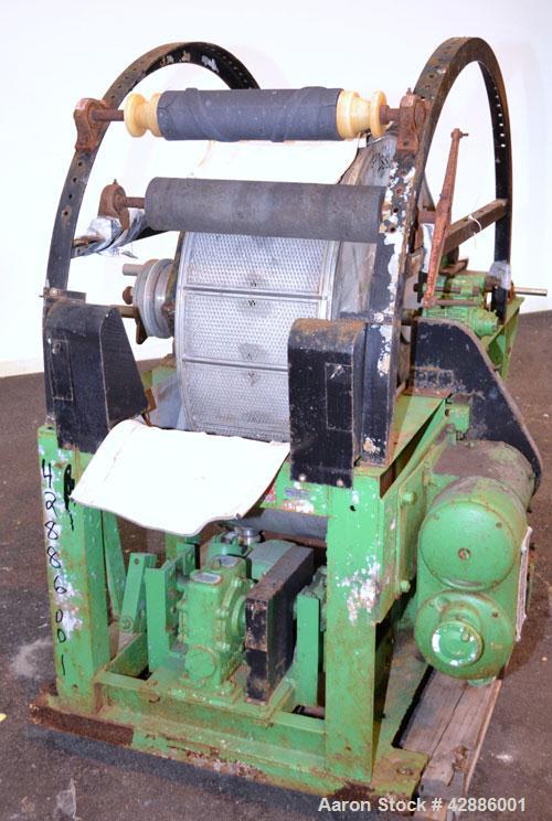 Used Filtration Engineers Rotary Vacuum Drum Filter, 9.4 Square Feet Filter Area, Model 3X1, 316 Stainless Steel. Drum 36 diameter x 12 long. Drum driven by an approximate 1hp variable speed motor. S...