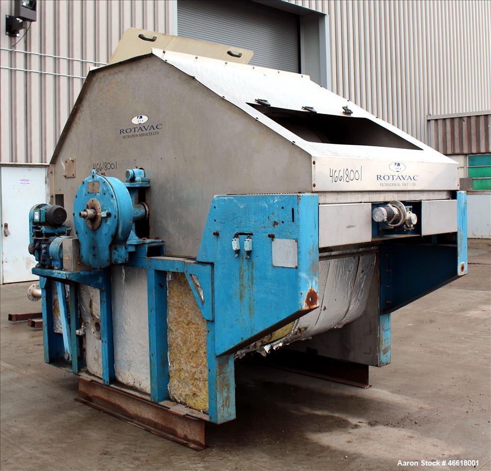 Used Filtration Services Limited RotoVac Rotary Vacuum Filter, 316 Stainless St