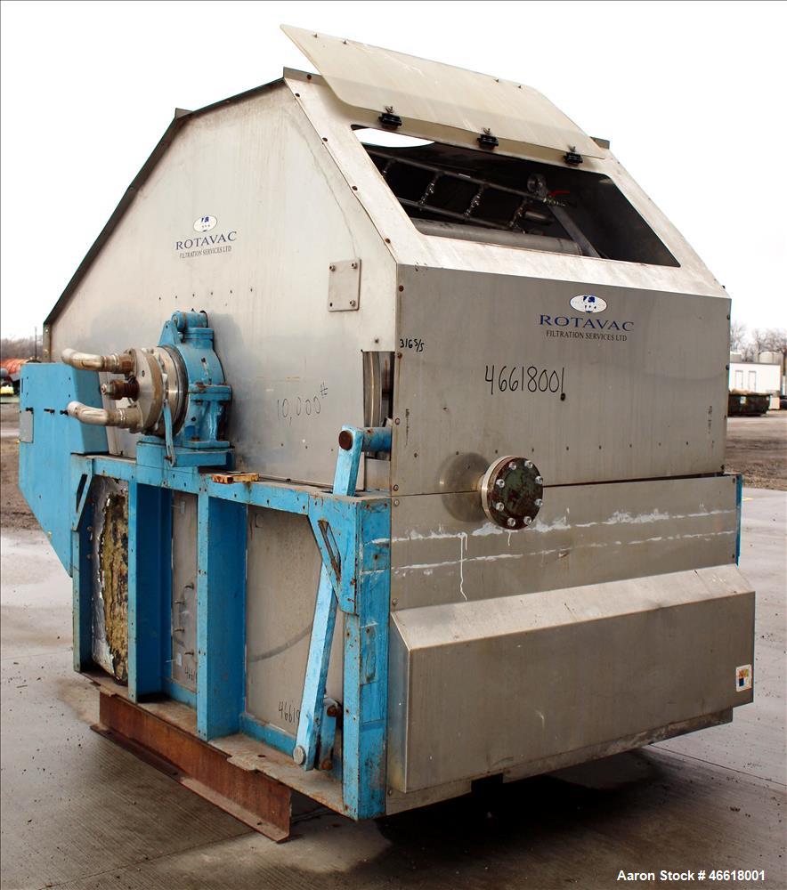 Used Filtration Services Limited RotoVac Rotary Vacuum Filter, 316 Stainless St