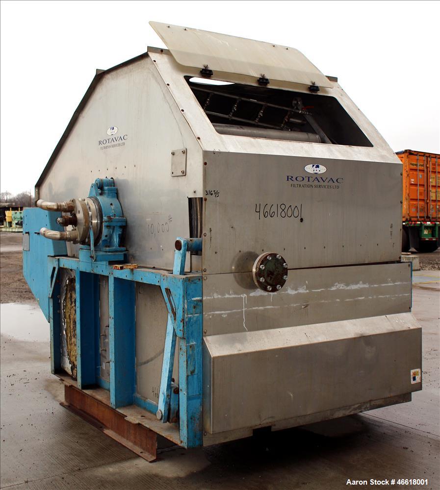 Used Filtration Services Limited RotoVac Rotary Vacuum Filter, 316 Stainless St
