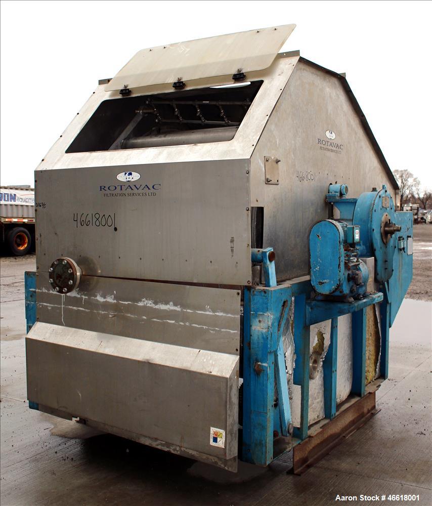 Used Filtration Services Limited RotoVac Rotary Vacuum Filter, 316 Stainless St