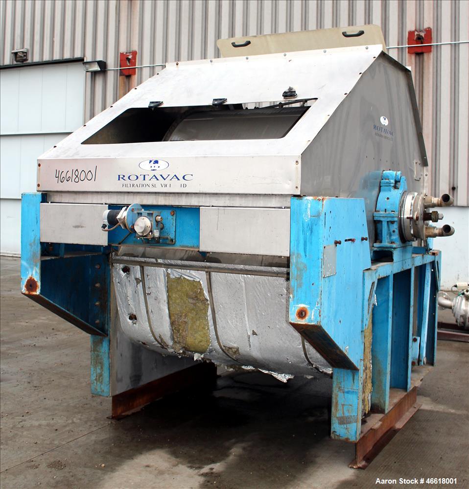 Used Filtration Services Limited RotoVac Rotary Vacuum Filter, 316 Stainless St