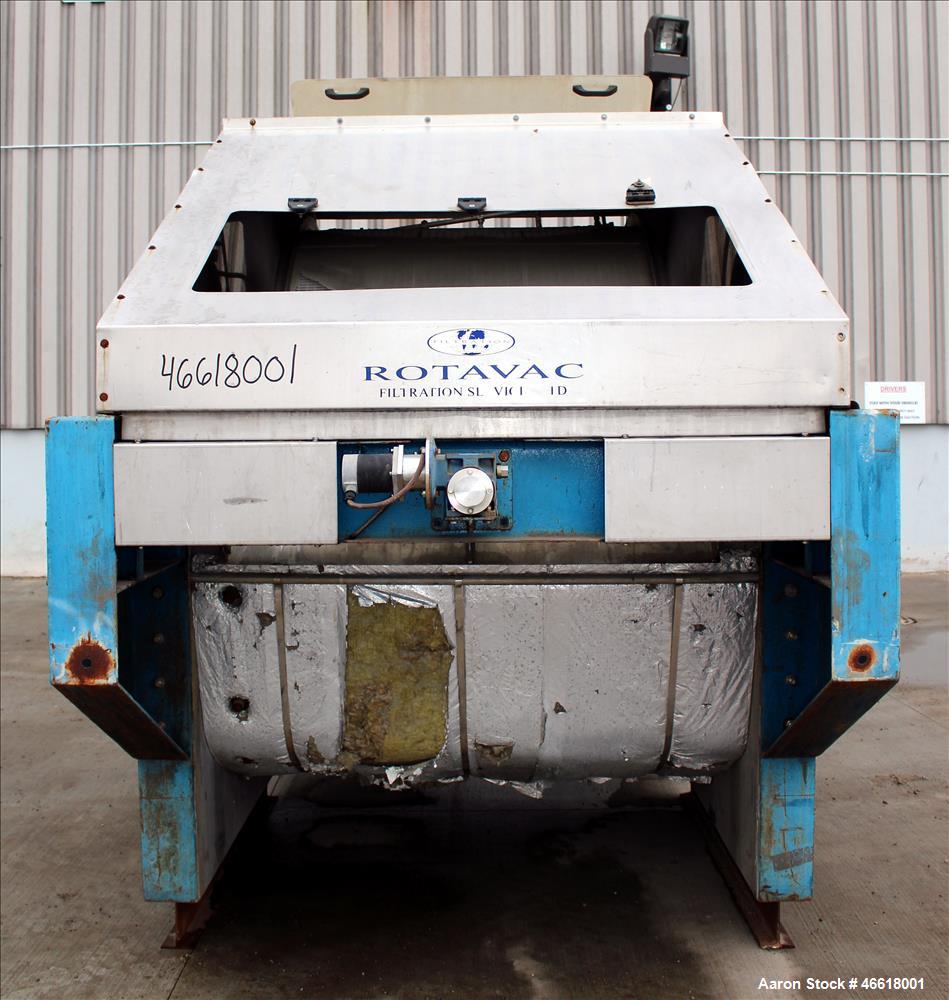 Used Filtration Services Limited RotoVac Rotary Vacuum Filter, 316 Stainless St