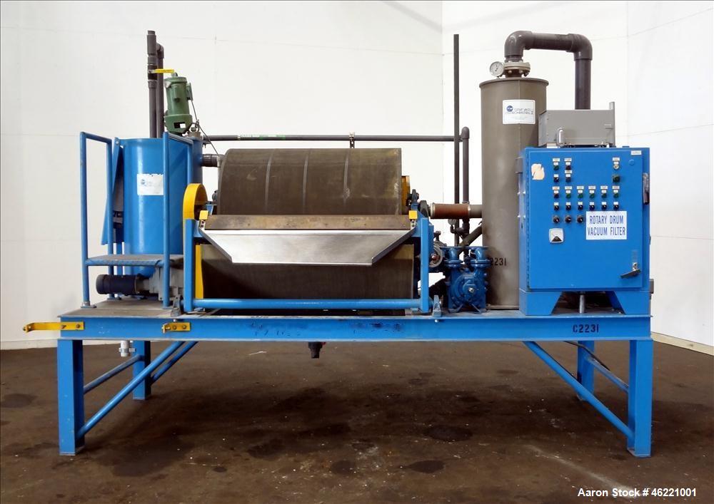 Used Great Lakes Environmental Rotary Drum Vacuum Filter