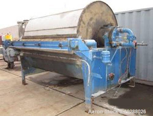 Used Komline Sanderson Rotary Vacuum Precoat Filter System, Model KS-1-585, Carbon Steel.Approximately 72" diameter drum x 96" long.Spray wash bar on the back side.Equipped with a Sihi vacuum pump dr...