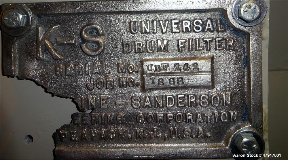 Used Komline-Sanderson Rotary Vacuum Filter 316 Stainless Steel.
