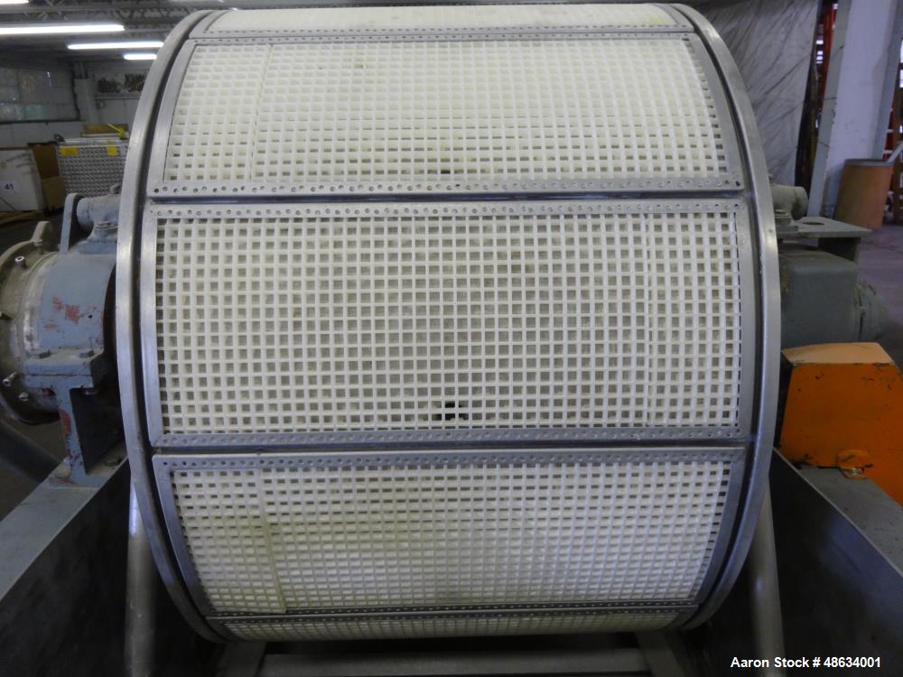 Used Komline Sanderson Rotary Vacuum Filter, Approximate 18.8 Square Feet, 316