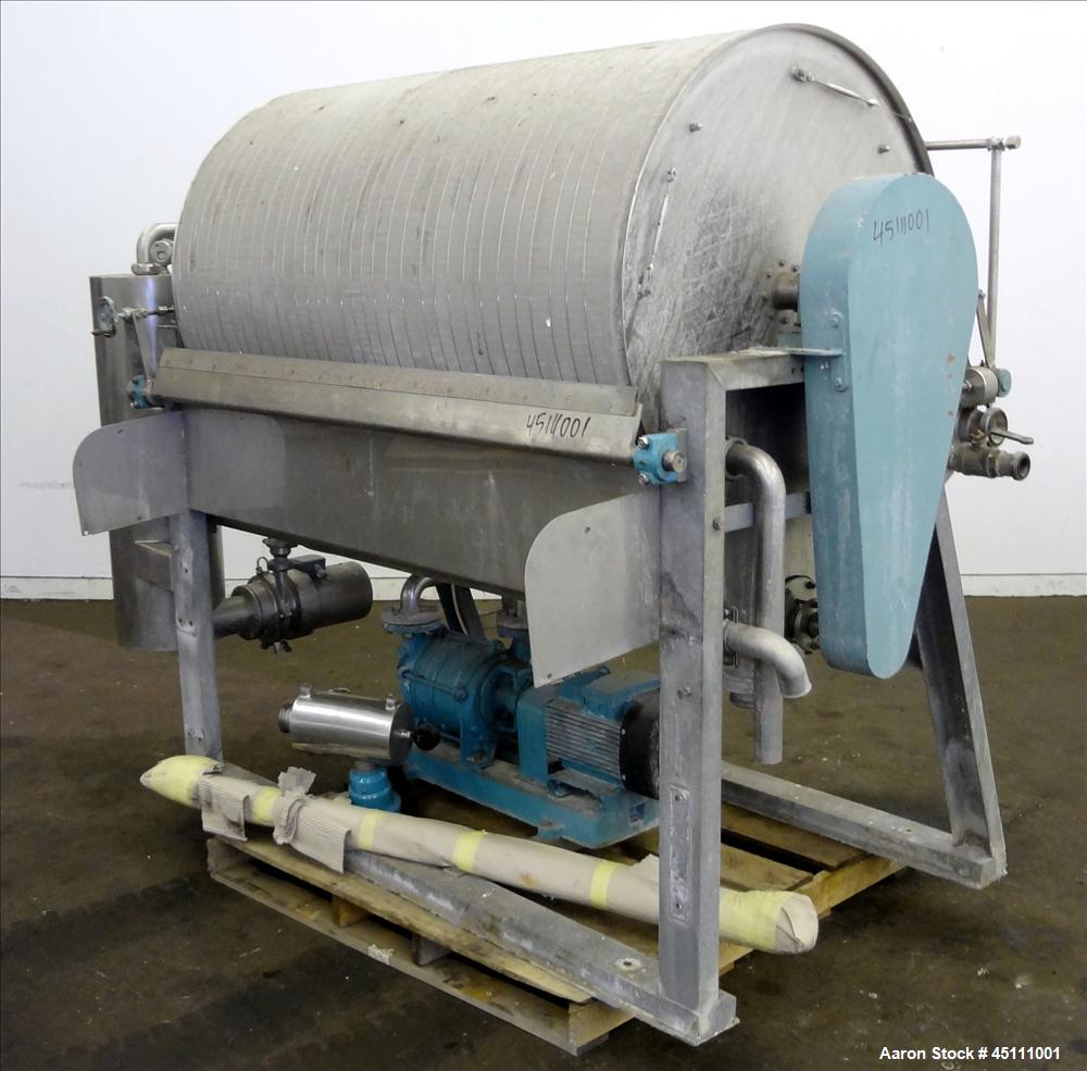 Used Stainless Steel Larsson Rotary Vacuum Filter