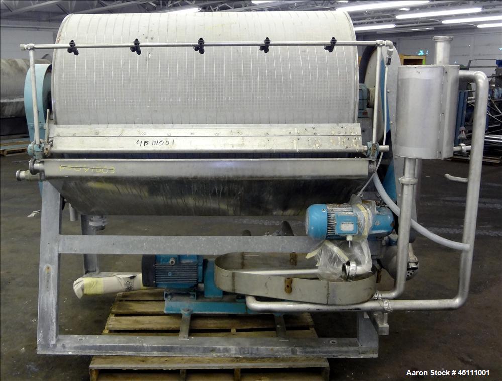 Used Stainless Steel Larsson Rotary Vacuum Filter