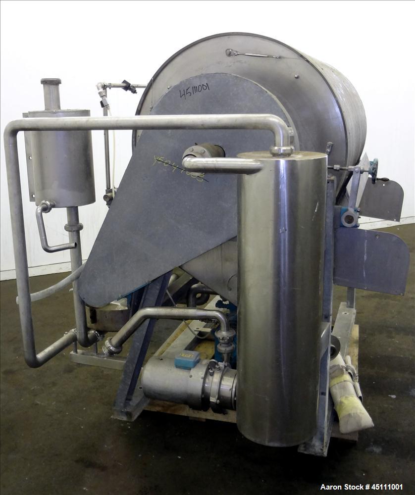 Used Stainless Steel Larsson Rotary Vacuum Filter