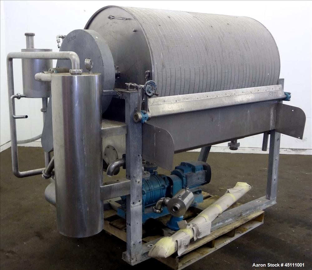 Used Stainless Steel Larsson Rotary Vacuum Filter