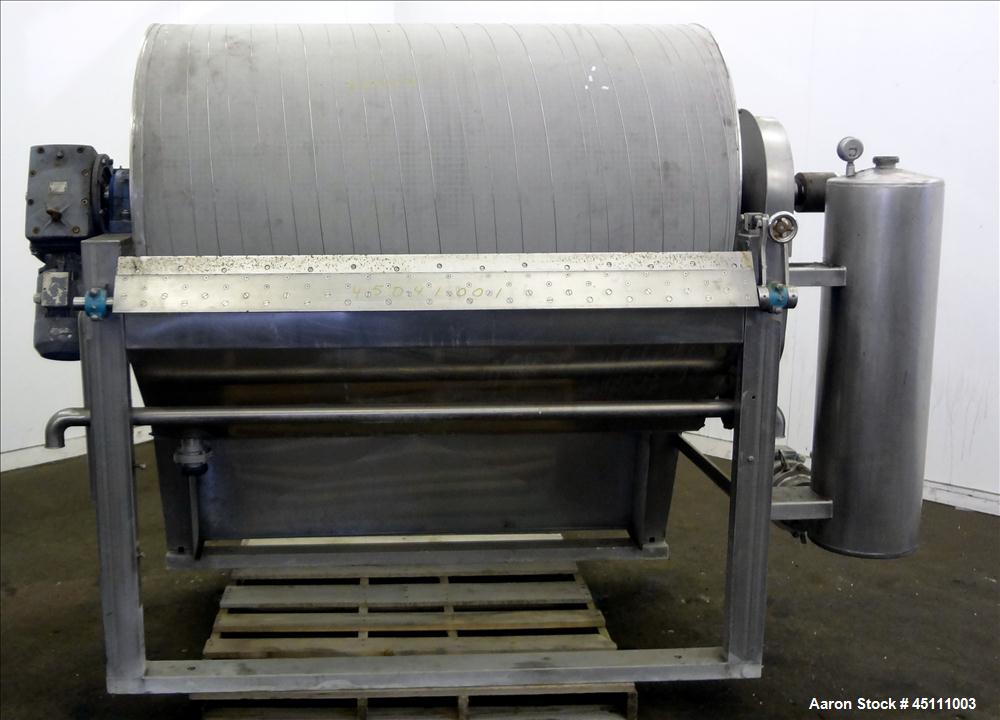 Used Stainless Steel Larsson Rotary Vacuum Filter